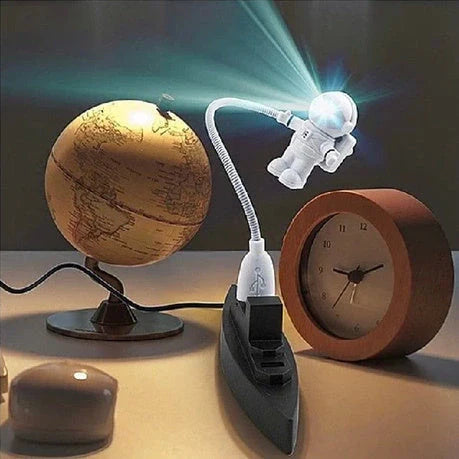 Astronaut USB Desk Lamp with adjustable gooseneck arm and built-in switch control