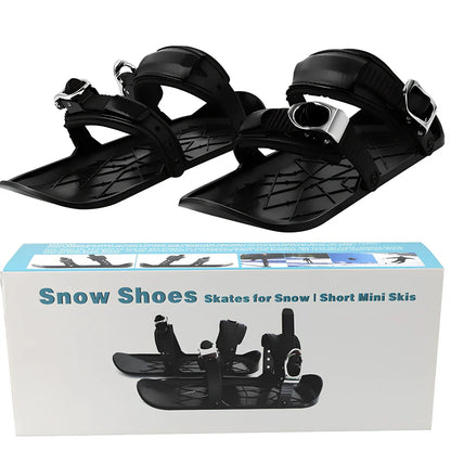 Black ultra-thin ski shoes with lace-up closure and rubber outsole for winter sports