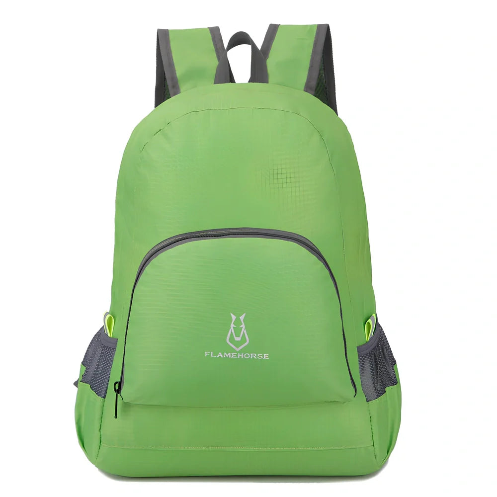 Outdoor folding double backpack in six colours with 22L capacity and waterproof nylon construction