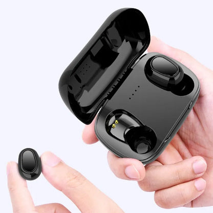 Black, Pink, and White TWS Bluetooth headset with 4-hour battery life and 10-metre wireless range