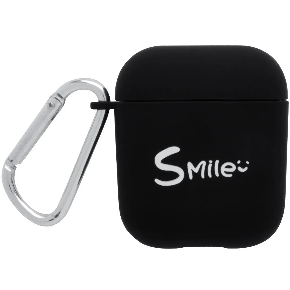 Black and Pink hard PC plastic covers for AirPods cases with decorative patterns.