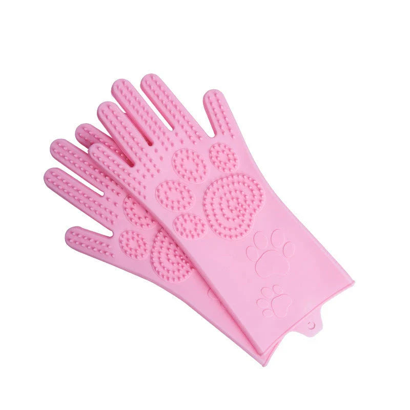 Silicone gloves with heat-resistant and non-slip design for versatile cleaning and cooking tasks