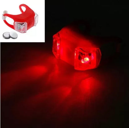 Mountain bike LED warning lights in high-elastic waterproof silicone for enhanced visibility