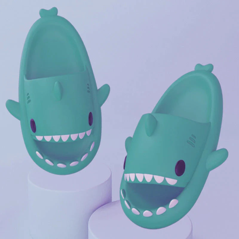 Cozy shark-themed slippers made of premium EVA material for indoor and outdoor wear