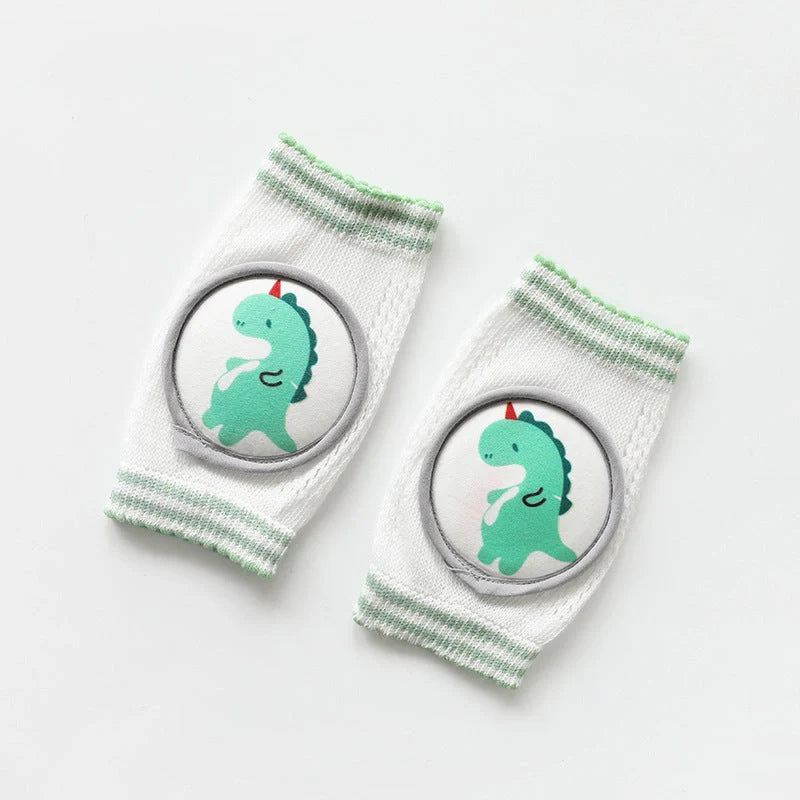 Breathable children's knee pads with cartoon animal designs for crawling protection