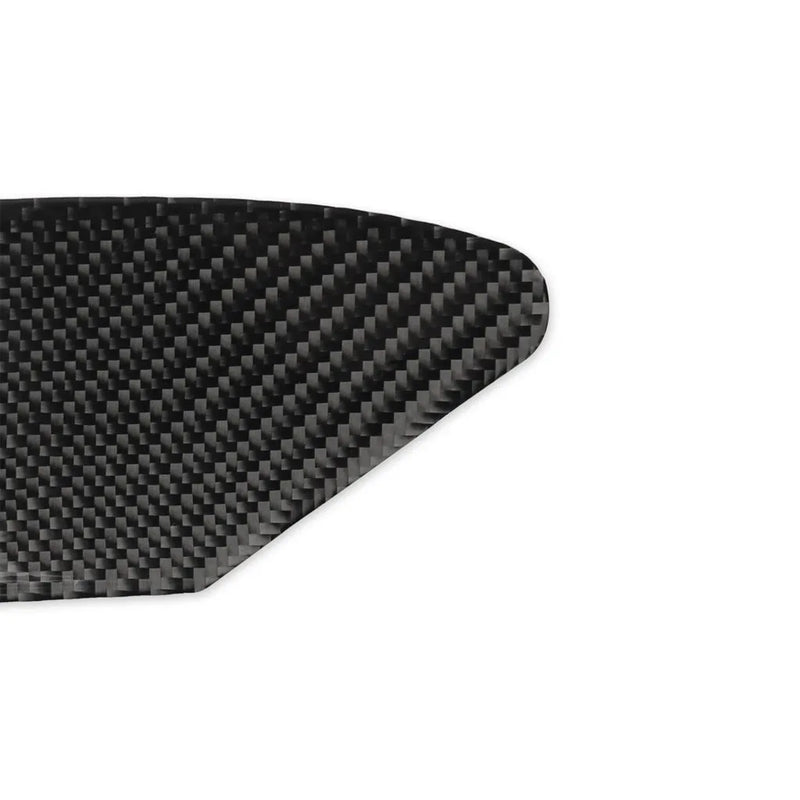 USB charging port panel sticker made from carbon fibre material for DIY car interior decoration and dash upgrades, applying easily with pre-attached 3M tape in a standard panel style.