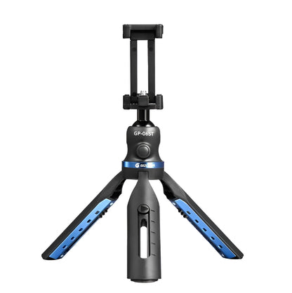 Black desktop smartphone tripod compatible with Apple iPhone and Huawei P30 models