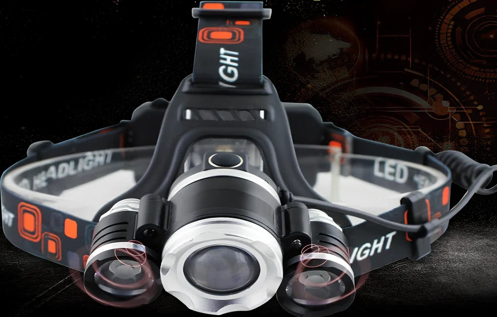 Camping light with 5800mAh battery and 20W LED output for outdoor illumination