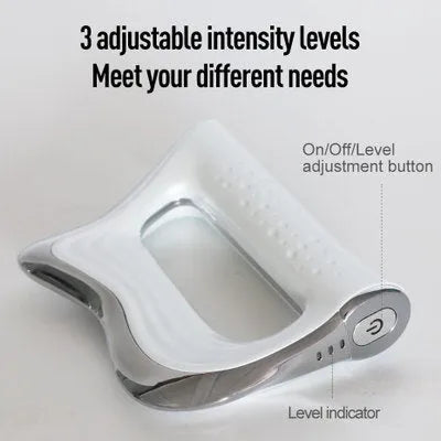 Rectangular natural resin muscle massager scraping tool on a plain background