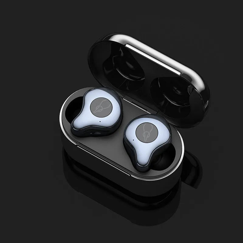 Wireless TWS 5.0 Bluetooth headset with 750mAh charging compartment, 6 hour playtime