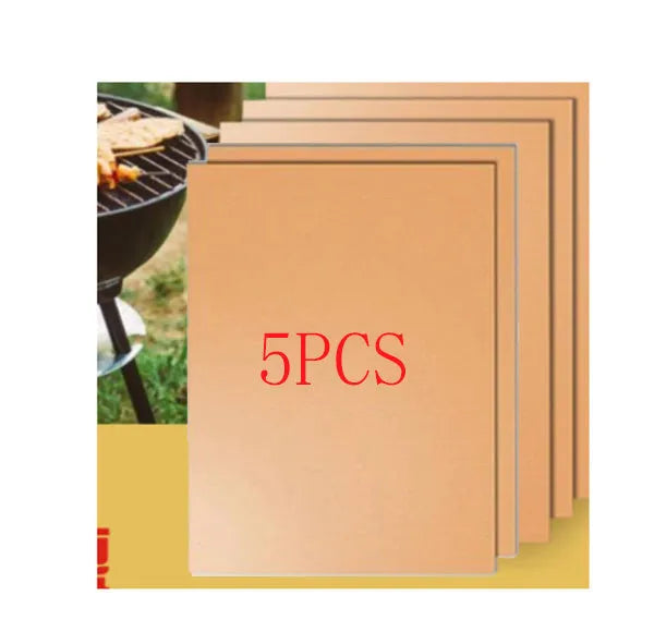 33cm by 40cm reusable BBQ grill mat with non-stick surface for gas and charcoal barbecues