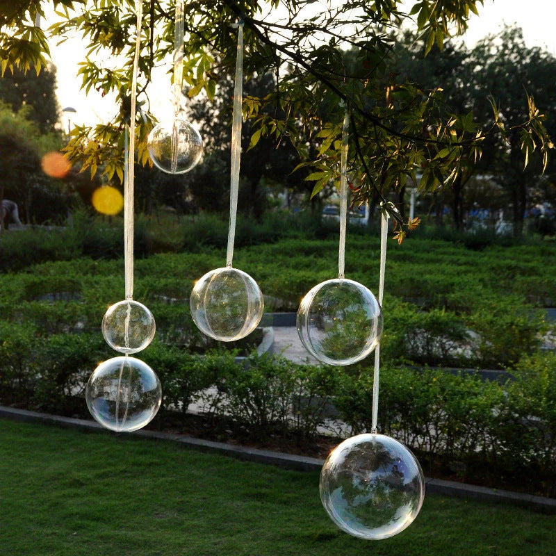 Eco-friendly PS plastic decorative hanging balls for crafts, decorations, and gifts