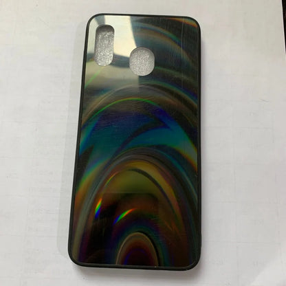 Rainbow mirror glitter phone case with slim-fit TPU PC acrylic back cover and precise cutouts