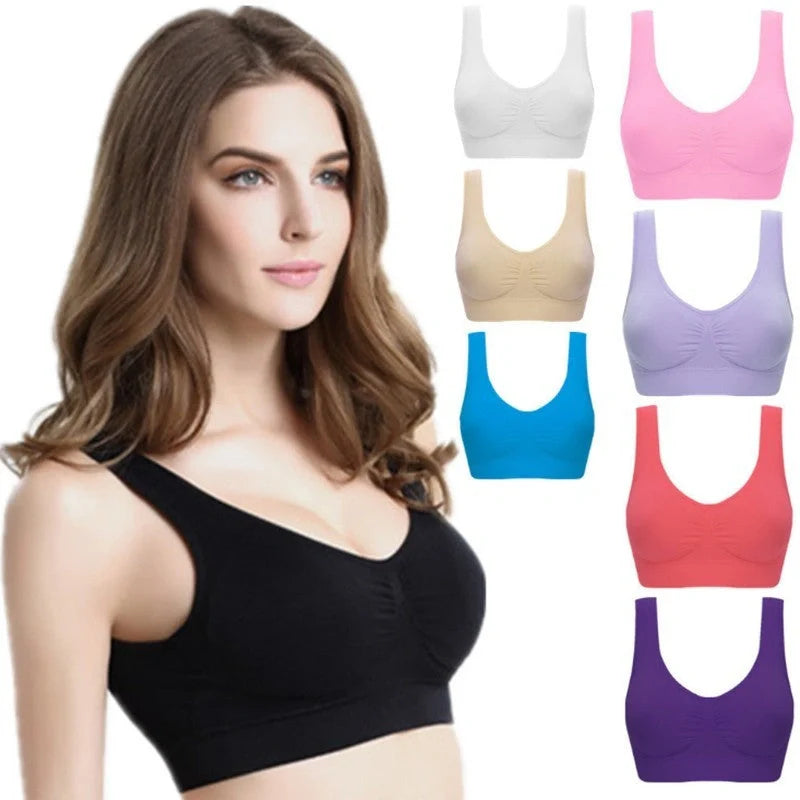 Comfortable women's yoga sports bra top for workouts and fitness activities