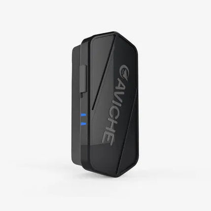 Black portable wearable air purifier necklace showing compact design.
