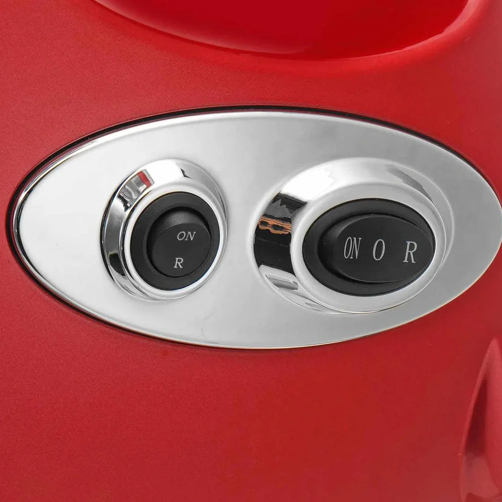 Red electric meat grinder with 800W motor processing 800g per minute with food grade materials