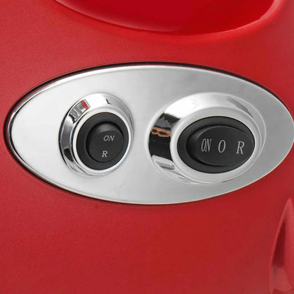 Red electric meat grinder with 800W motor processing 800g per minute with food grade materials