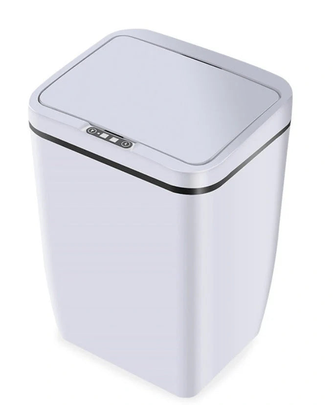 Infrared sensor smart trash bin in black, white, and LJT-02 colours with 12L capacity