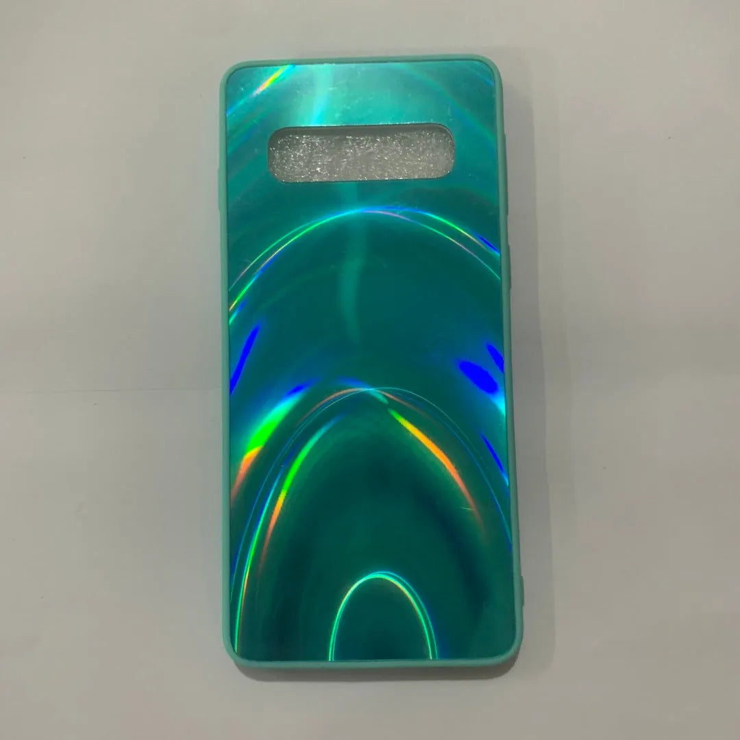 Rainbow mirror glitter phone case with slim-fit TPU PC acrylic back cover and precise cutouts
