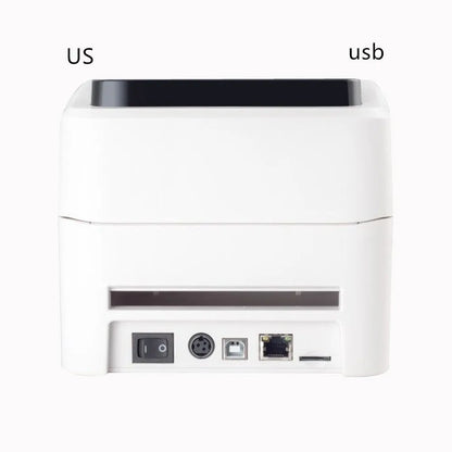 USB thermal barcode printer, 25.4-118mm print size, compact 215x178x155mm body, for retail and clothing labels