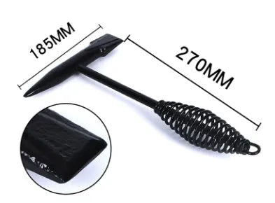 Electric welding slag hammer with high carbon steel head and spring handle for rust removal.