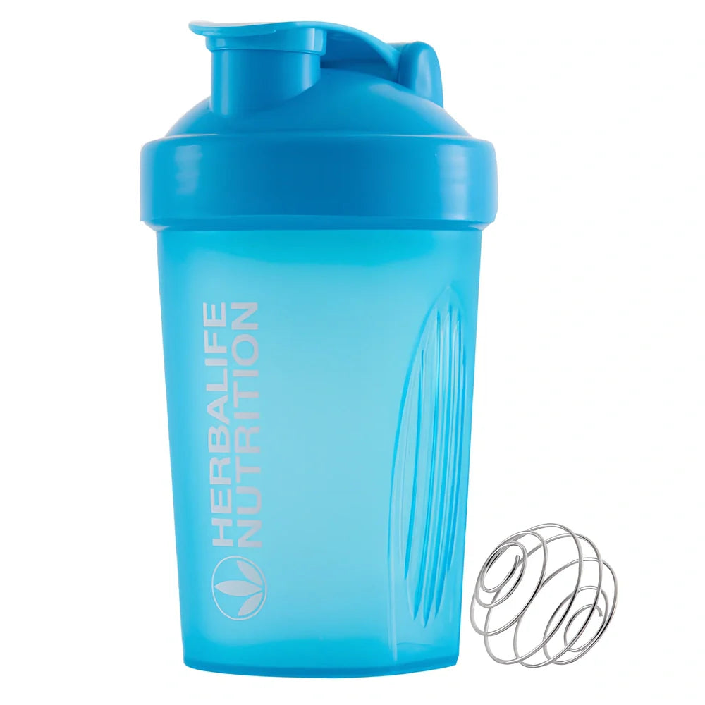 400ml sport shaker bottle with screw cap and stainless steel mixing ball inside