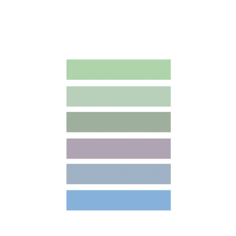 Morandi Japanese paper tape set of 6 rolls, 9mm x 3m, in ten muted colour options
