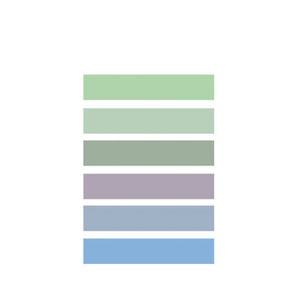 Morandi Japanese paper tape set of 6 rolls, 9mm x 3m, in ten muted colour options