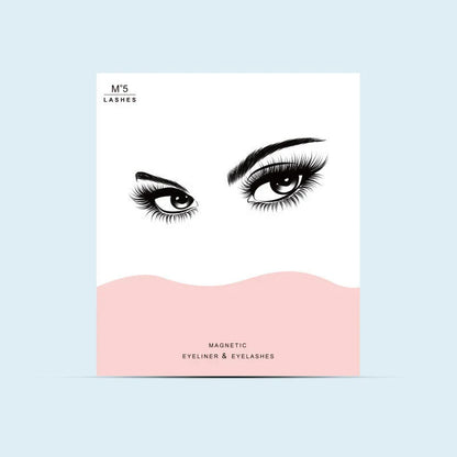 Magnetic Lash and Eyeliner Set with Premium Faux Mink Lashes, Magnetic Eyeliner, and Applicator Tools