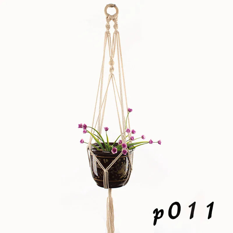 Galvanised steel wire plant basket with open grid, holding a green potted succulent on a wooden table.