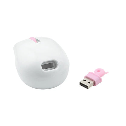 Pink wireless silent mouse, 1200 DPI optical, 2.4GHz USB, 96 x 60 x 40mm, touch wheel
