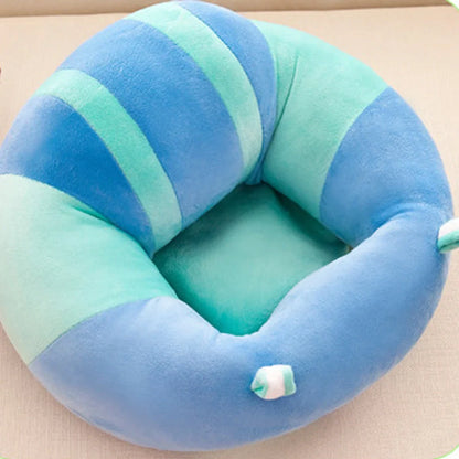 Baby Learning Seat Plush Toy Safety Dining Chair in various colors with cute animal design