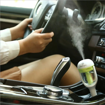 Compact car humidifier with essential oil diffuser and air purifier in various colours