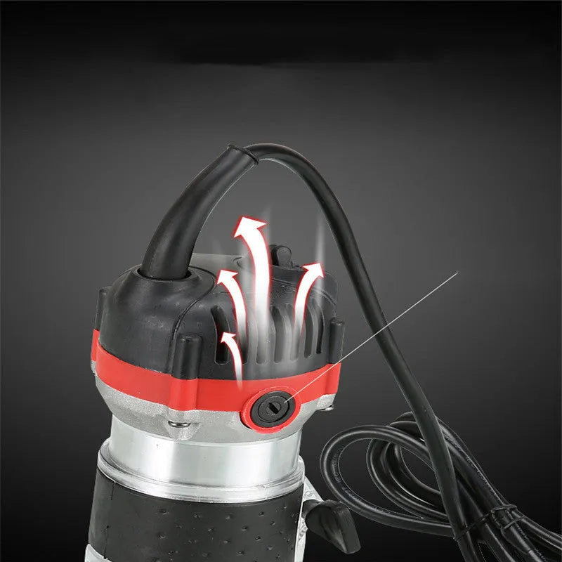 800W Electric Wood Polishing Trimmer with aluminium alloy body and dustproof casing