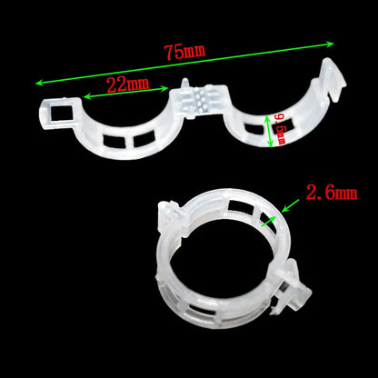 Set of 50 plastic plant grafting clips for tomato flower and garden twig support