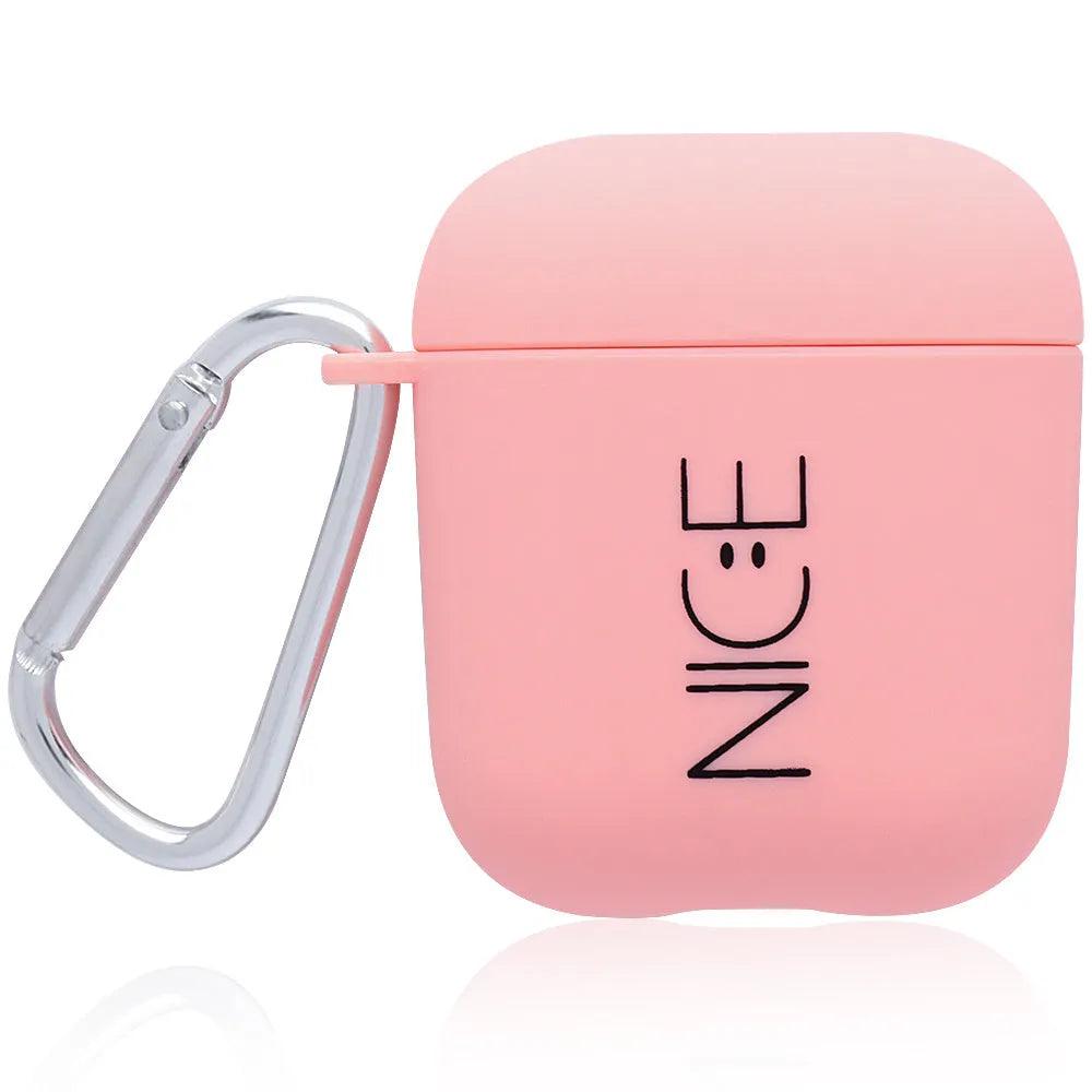 Black and Pink hard PC plastic covers for AirPods cases with decorative patterns.