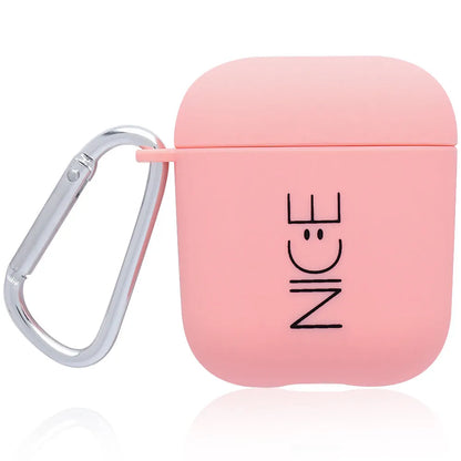 Black and Pink hard PC plastic covers for AirPods cases with decorative patterns.