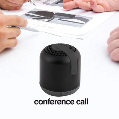Hieha XQ11 cylinder-shaped metal Bluetooth portable speaker in silver colour