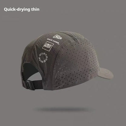 Men's adjustable baseball cap in purple with breathable mesh design for summer sun protection