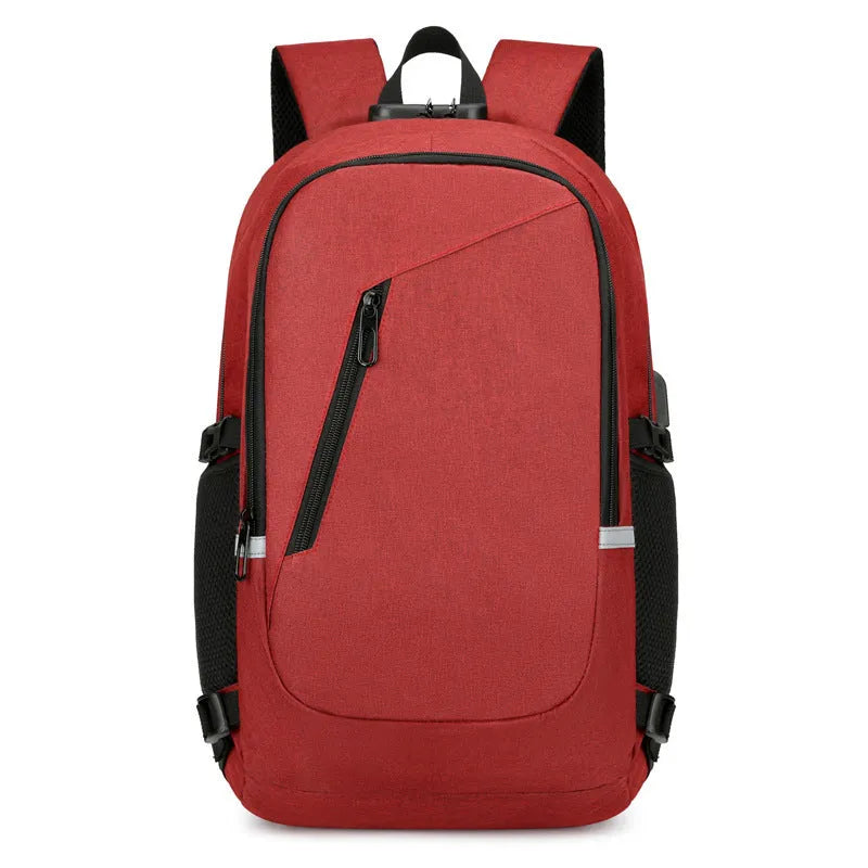 Computer backpack with Oxford cloth construction showing 50x31x19cm dimensions and 20-35 litre capacity