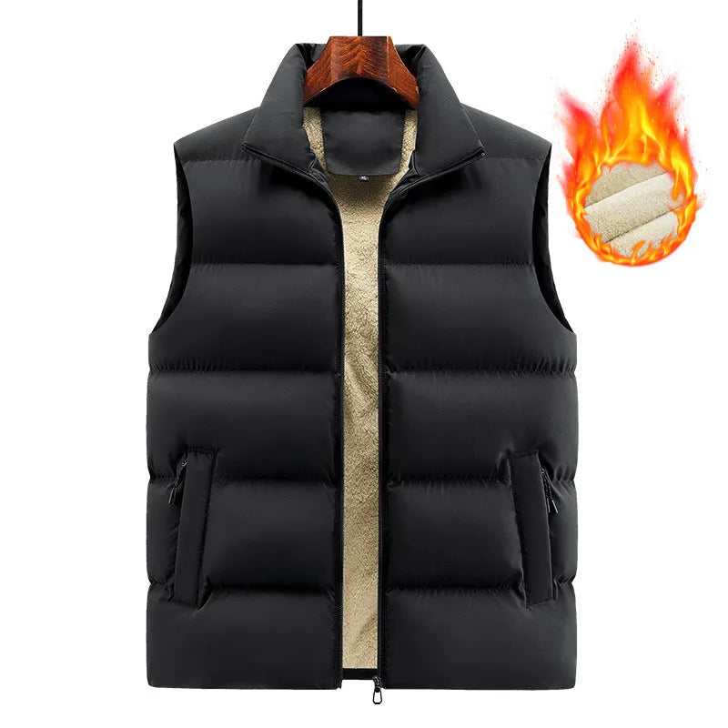 Lambswool Vest for Men Autumn and Winter Black Dark Blue Red Striped Pattern Warm Keeping Lambswool Fabric Polyester Fibre Medium Large Extra Large Extra Extra Large Triple Extra Large Four Extra Large Five Extra Large Asian Size Guide
