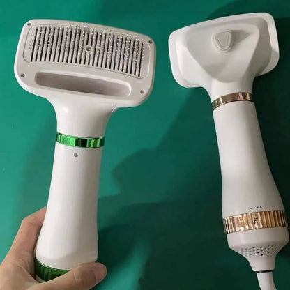 Second-generation pet hair dryer comb with integrated grooming and one-click hair removal function