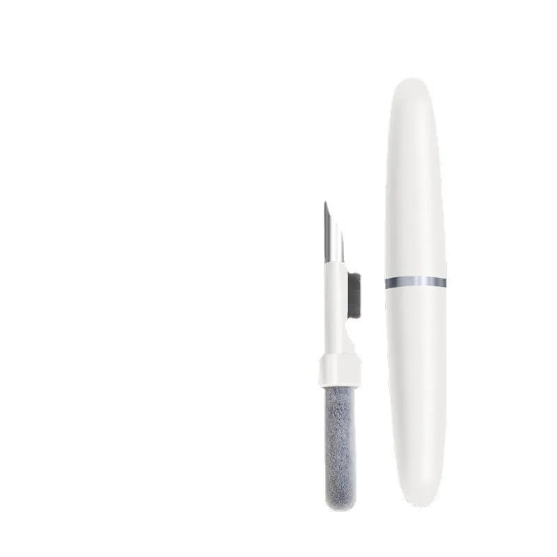 3-in-1 headphone cleaning pen with metal pick, sponge tip and brush for electronic device maintenance