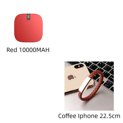 10000mAh mini power bank with digital display showing battery percentage