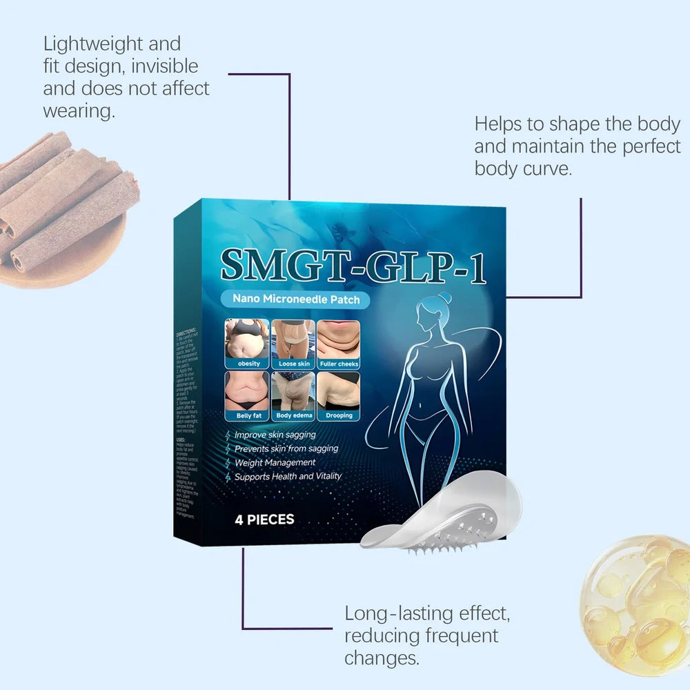 Slimming microneedle patch with botanical ingredients including Paeonia lactiflora root and glucagon-like peptide-1
