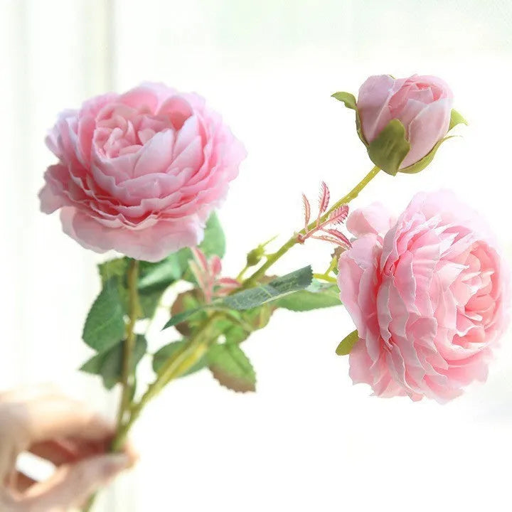 Silk artificial peony flower arrangement in six colours for home decoration