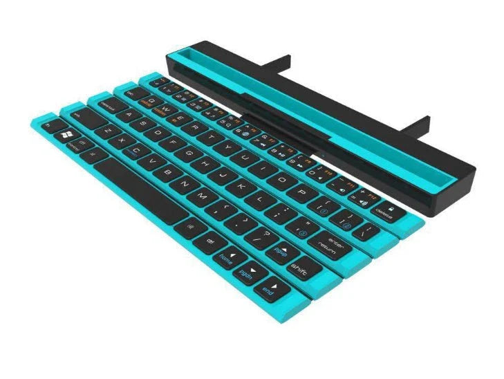 Wireless folding keyboard with Broadcom Bluetooth technology for portable office use