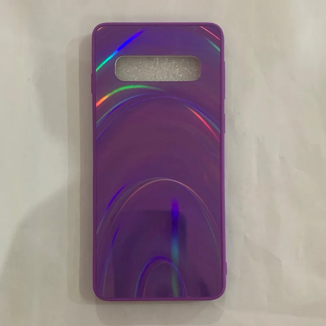 Rainbow mirror glitter phone case with slim-fit TPU PC acrylic back cover and precise cutouts