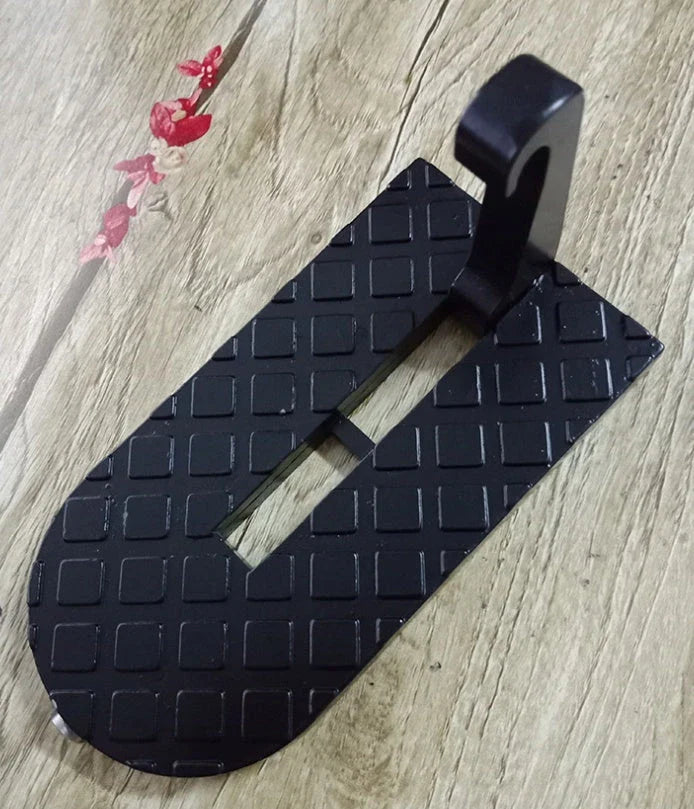 Automotive Roof Assist Pedal - Durable aluminum alloy construction with sleek black finish for easy one-handed roof access