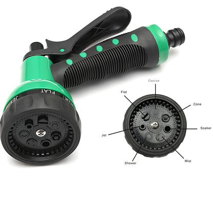 Garden telescopic hose sprinkler with ABS plastic gun head and adjustable water pressure control